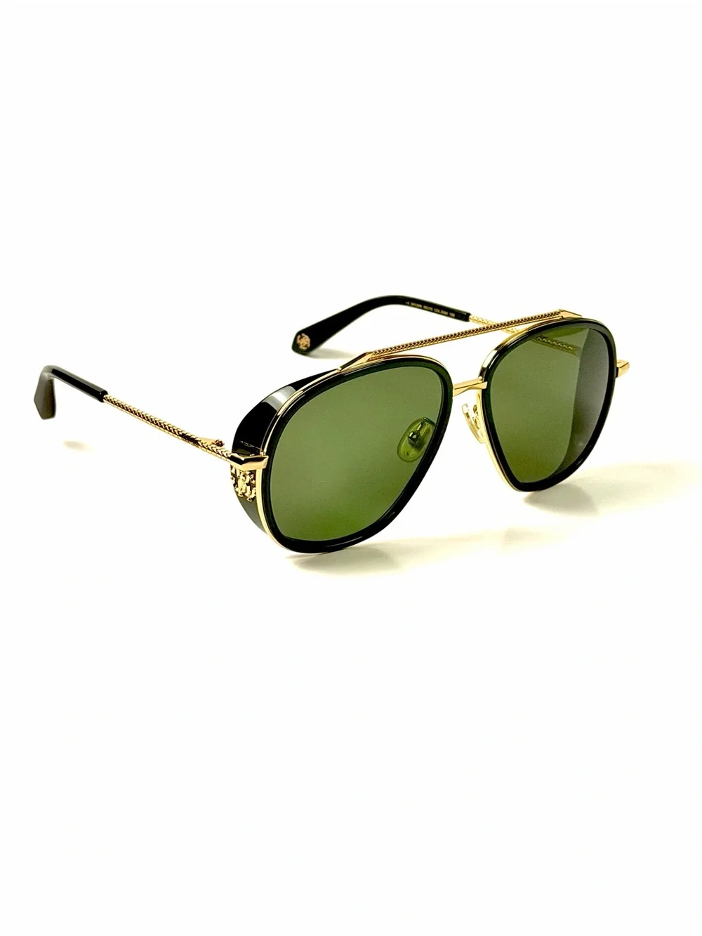 Roberto Cavalli SRC008 COL. 0300 Sunglasses Shiny Black Gold Authentic New